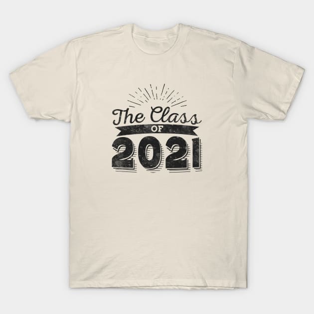 Vintage Class of 2021 T-Shirt by Spindriftdesigns